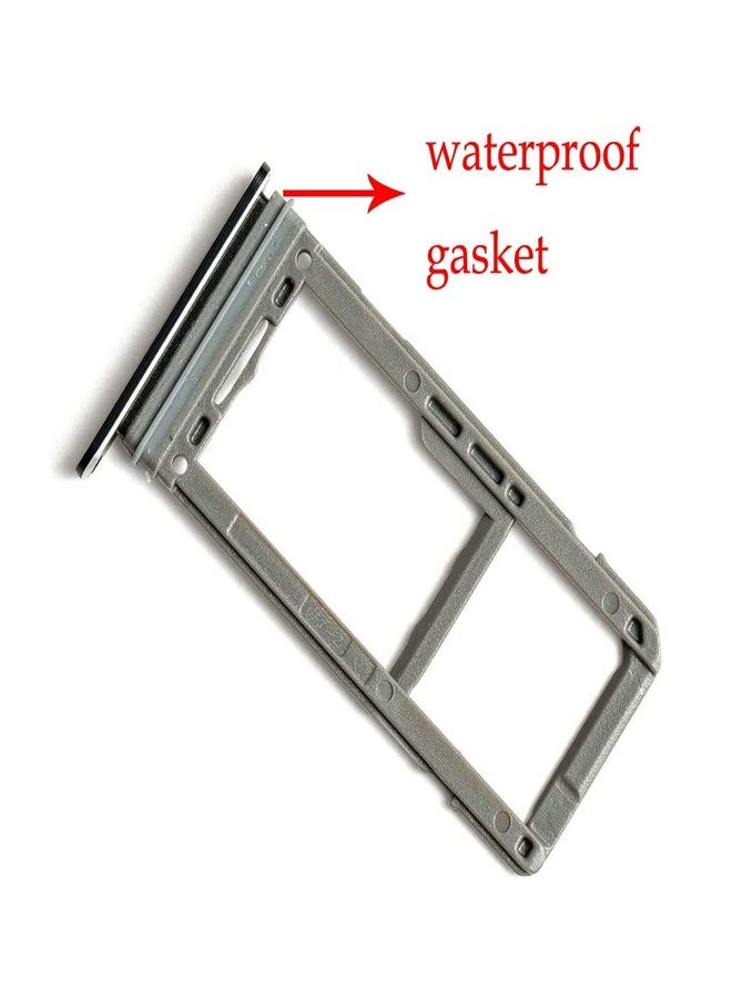 Perzework SIM Card Tray Holder Slot Replacement for Samsung Galaxy S8 and S8 Plus（Black Waterproof Rubber Ring and Eject Pin (Single Sim Card Version) - Image 2